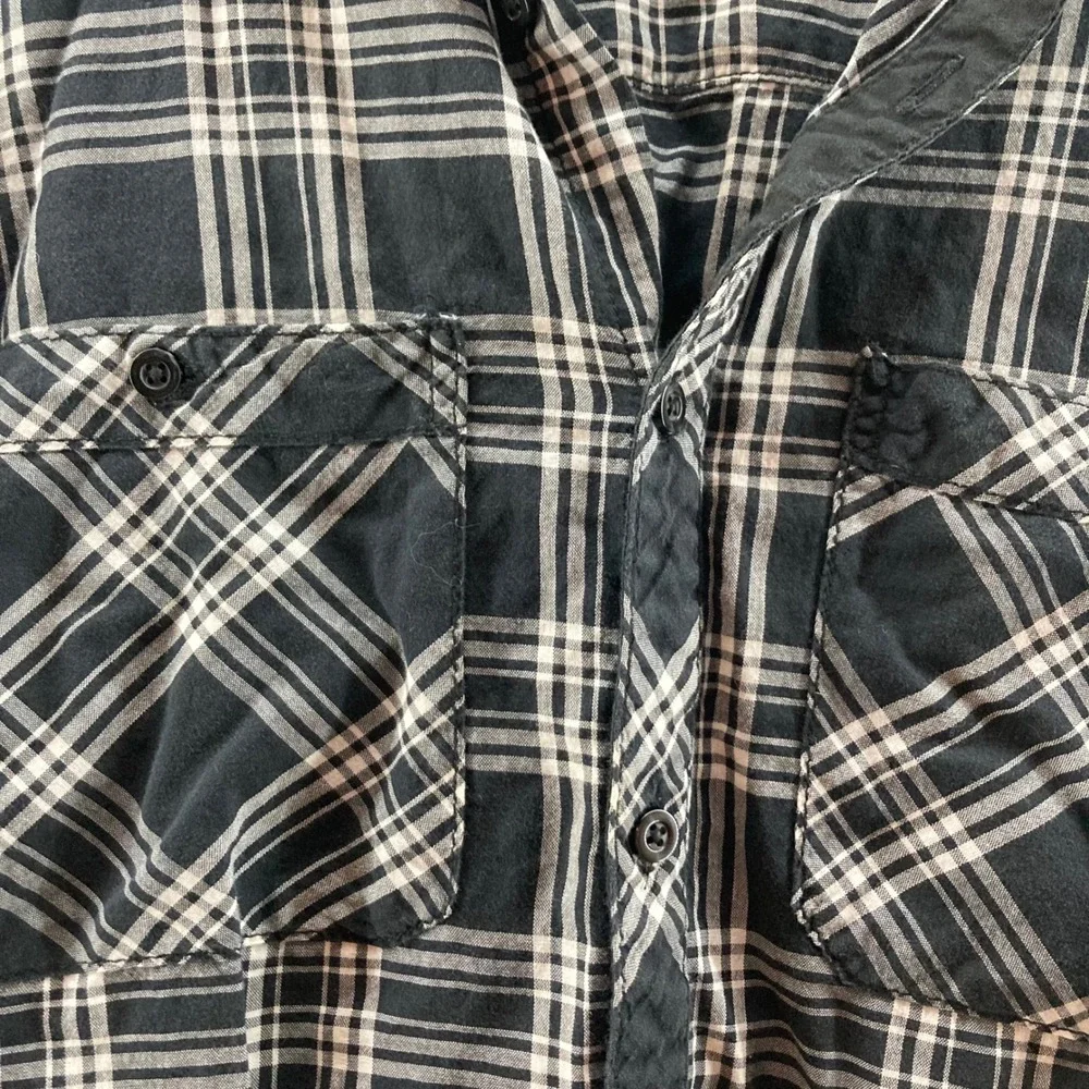 Mens H&M Divided Plaid Button Down Shirt Long Sleeve‎ Casual Flannel Large